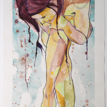 Alana Meserve Water Colors "Girl"